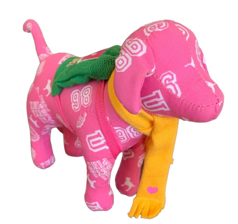 Phi Beta Pink Victoria Secret Pink Dog Plush Campus Backpack Scarf