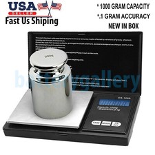 Digital Pocket Scale 0.1 Precision Jewelry Gold Silver Coin Gram 1000gx 0.1g