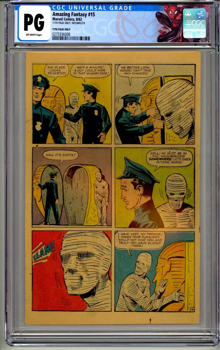 Amazing Fantasy #15 Story and Page Count - Marvel Comics 1962