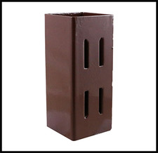 75mm (3") & 100mm (4") Quick Fit Fence Post Extender Holder Oxide Red