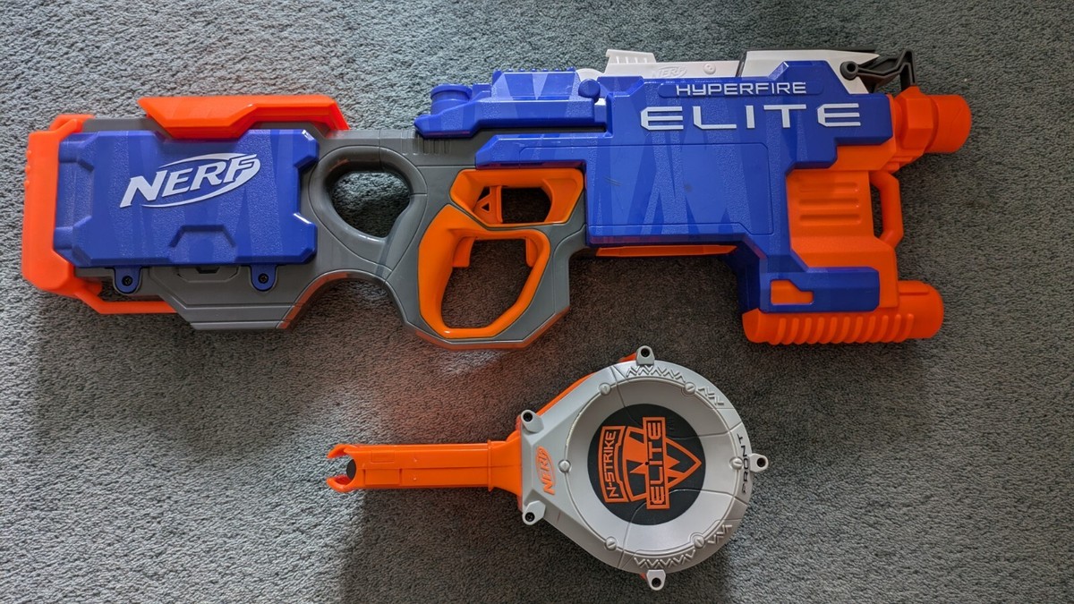 Nerf gun bundle inc N-Strike Hyperfire & Rampage guns + Vortex