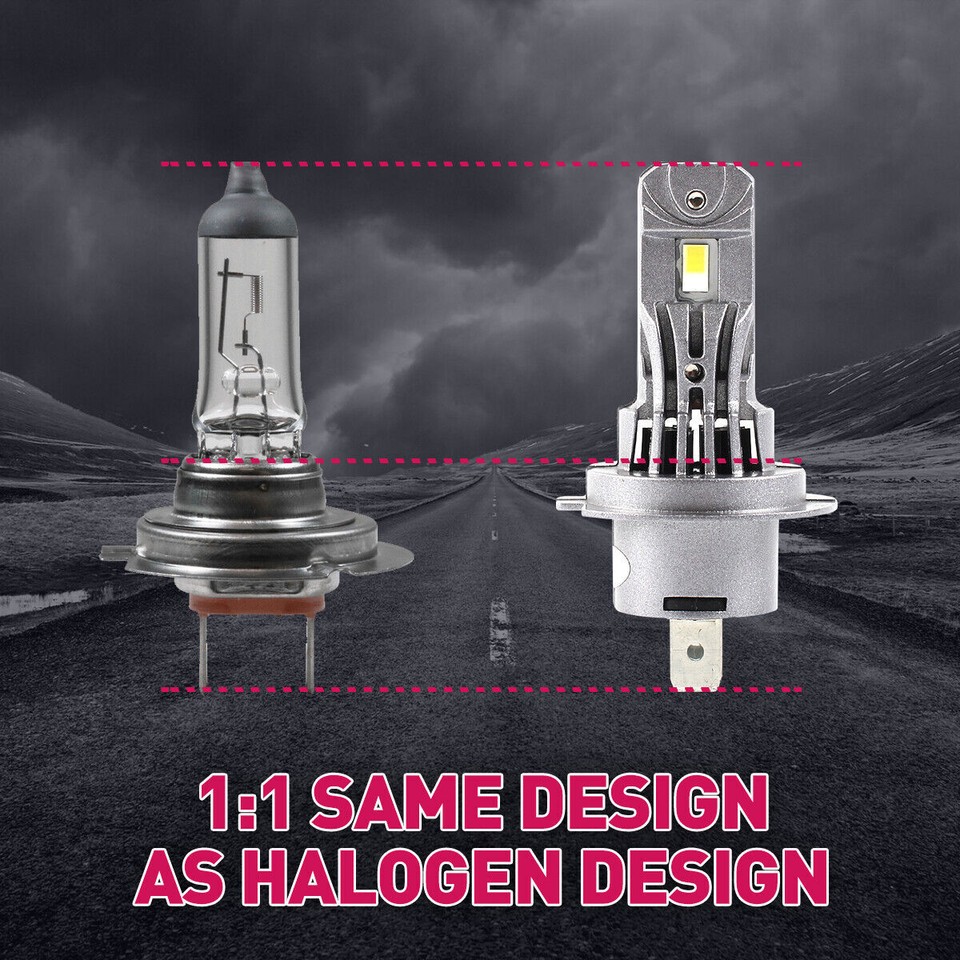 2x H7 6000K LED Headlight High/Low Beam Bulbs For Volkswagen Eos Golf