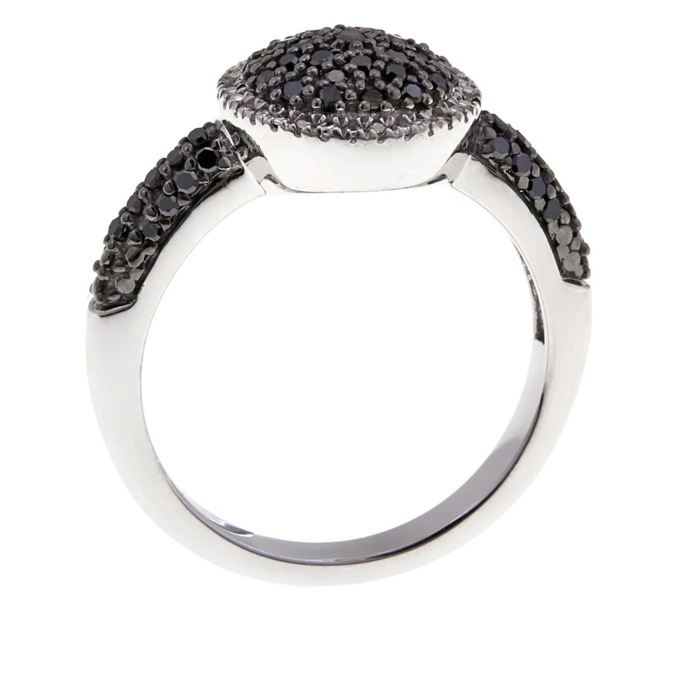 Colleen Lopez Sterling Silver 0.33ctw Black Pave Diamond Ring. Size 10 - Image 3 of 4