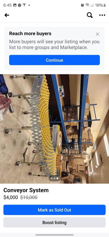 conveyor system Barely Used 4 Sections