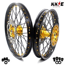 KKE 21/18 Wheels Rims for SUZUKI RM125 2001-07 RM250 2001-08 Disc Enduro Gold