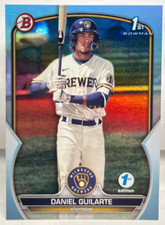 Daniel Guilarte 2023 Bowman 1st First Edition Prospect Sky Blue Foil SP #BPPF-21