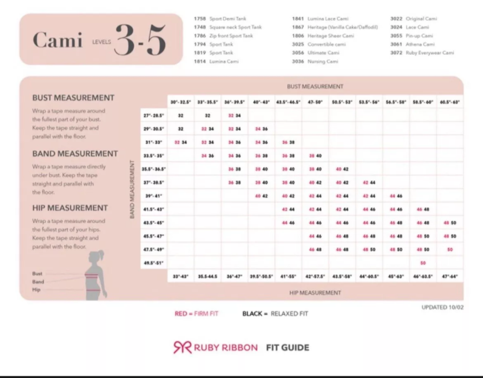 RUBY RIBBON LUMINA CAMI #1814 NEW! | eBay