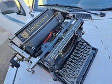 Underwood Antique Typewriter Campbell Company Oakland California Label thumbnail