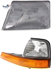 Headlights Assembly for Ford Ranger Splash XL XLT 1998-2000, Halogen with Bulbs,