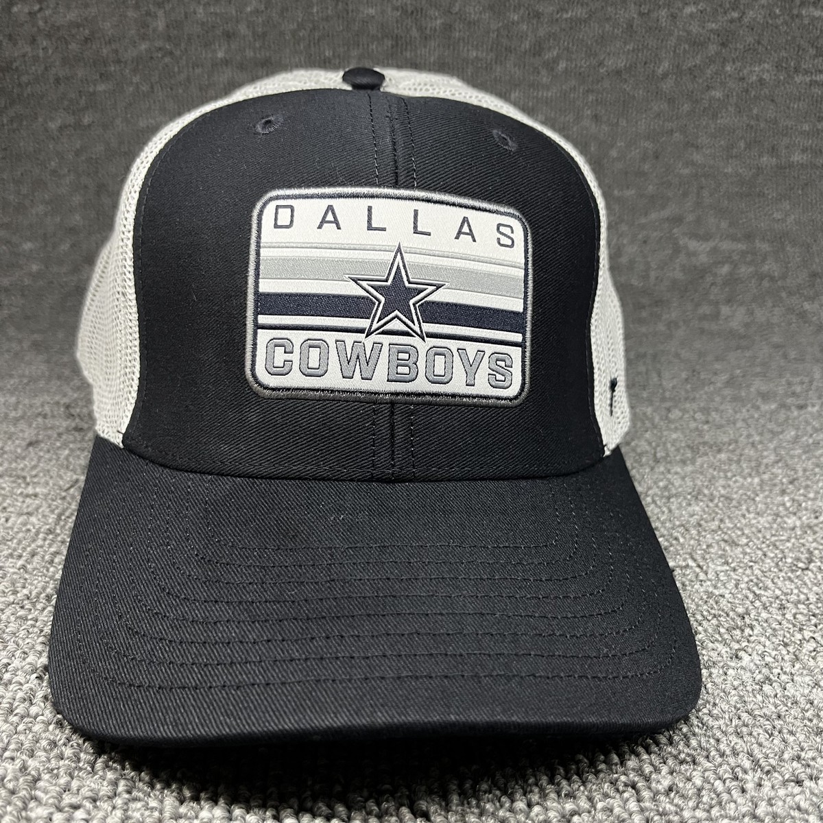 Dallas Cowboys '47 Brand Union Patch Trucker Hat Black White Mesh Adjustable Cap