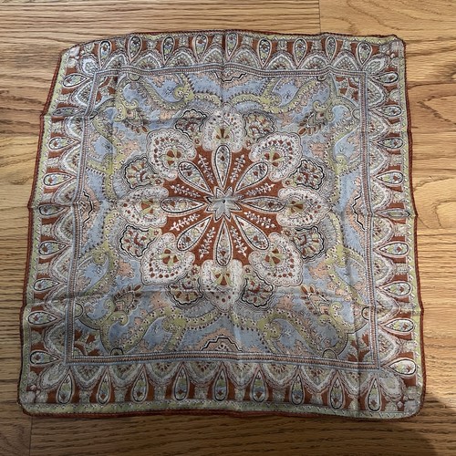 Unbranded  Silk Scarf Scarves 16.5" X 16.5" Hand Rolled B
