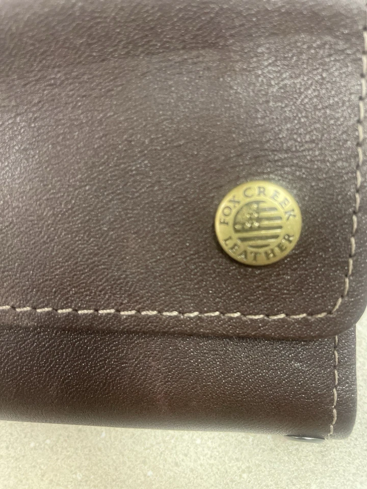 Fox Creek Brown Leather Trucker Wallet Without Chain Made In USA - Image 2 of 4
