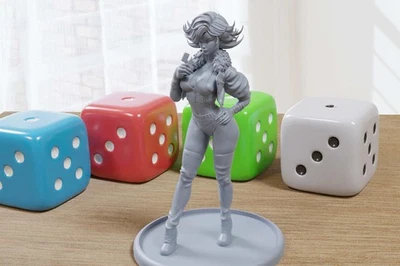 SIRYLL ART Flarya - Sexy Pin-Up Fan Art - 3D Printed Miniature Figure - 32mm / 75mm / 170mm
