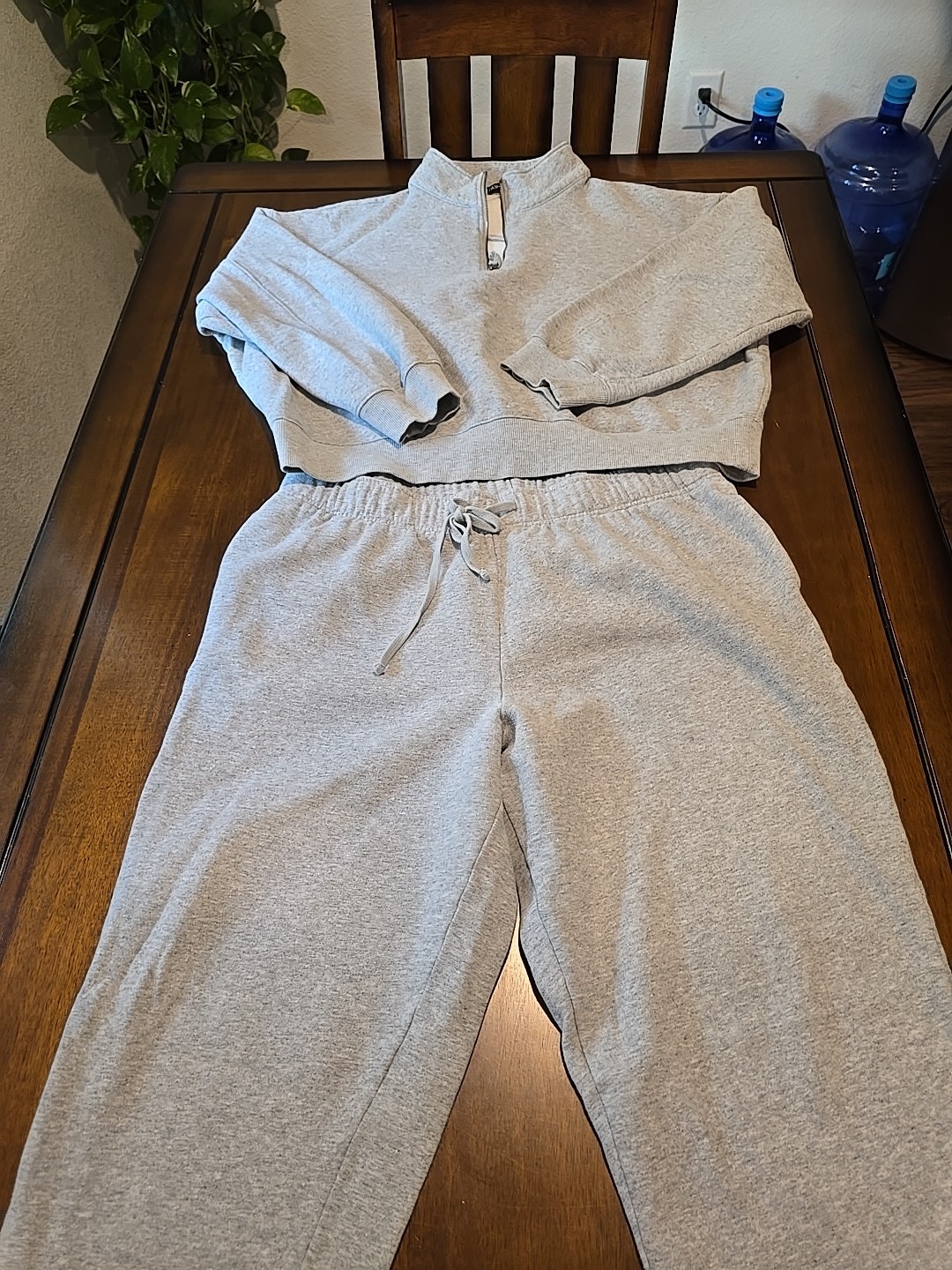 Fashion Nova Grey Women's Xl 2 PC Jogger Set