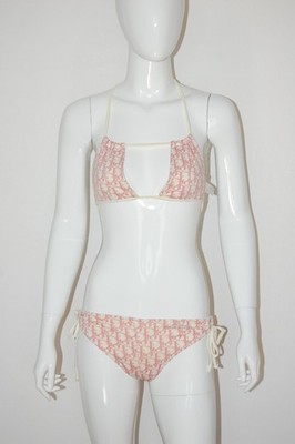 John Galliano for Christian Dior Pink Monogram Bikini US10