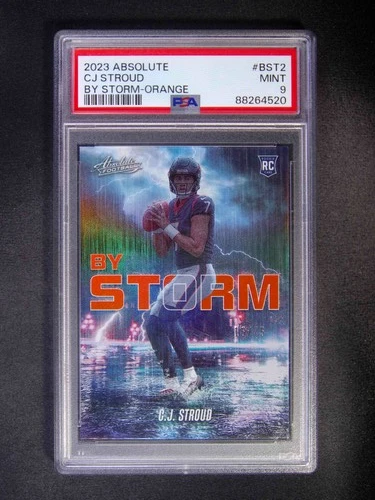 2023 Panini Absolute CJ Stroud RC Rookie By Storm Orange PSA 9