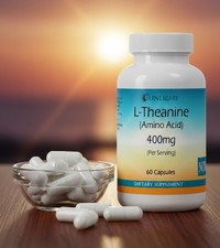 L-Theanine 400mg Serving, 60 Capsules - 1 Dietary Supplement