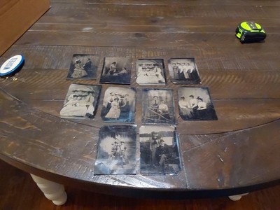 10 VICTORIAN TINTYPE PHOTOS NIAGARA FALLS FLEMINGTON NJ MEN WOMEN GROUPS
