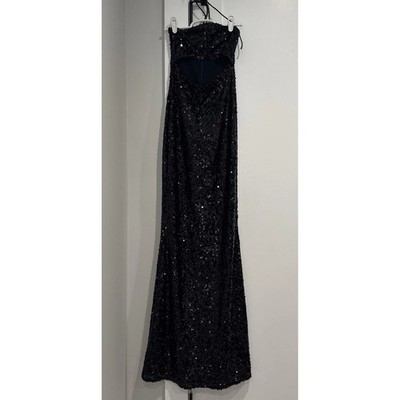 NWT White Fox Boutique ''Hope You Know Maxi Dress'' Black Sequin Women's S Party