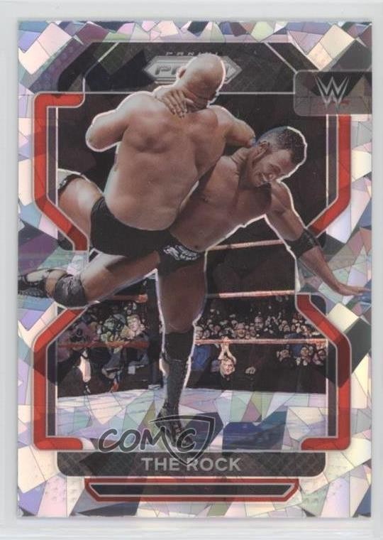 2022 Panini Prizm WWE Ice Prizm The Rock #191 s3g