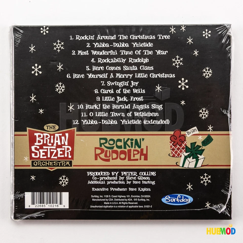 The Brian Setzer Orchestra - Rockin' Rudolph Christmas Holiday CD Digipak - NEW - Image 2 of 2