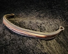 Padded Leather Fancy Stitched Browband 15" Dark Oil Replacement Brow Band Hunter