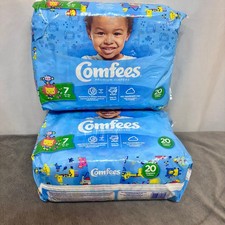 Comfees Youth Premium Diaper Size 7 41 lbs Total Fit System 20 Pack Lot of 2