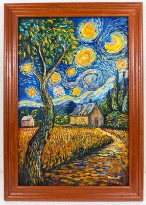 Vincent van Gogh (Handmade) Oil On Canvas Painting signed and stamped
