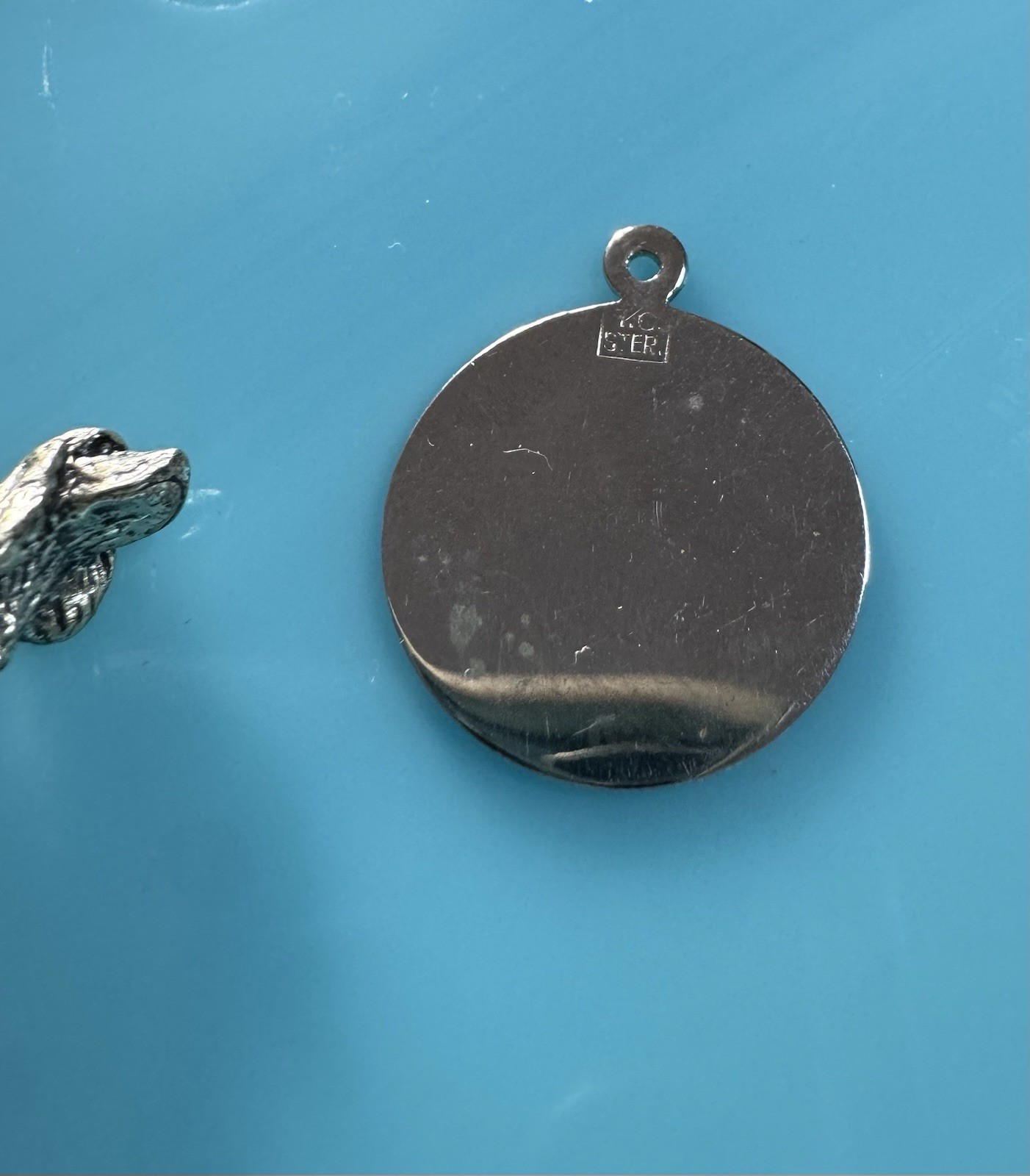 VTG Cocker Spaniel Puppy Dog Solid Charm Pendant … - image 7