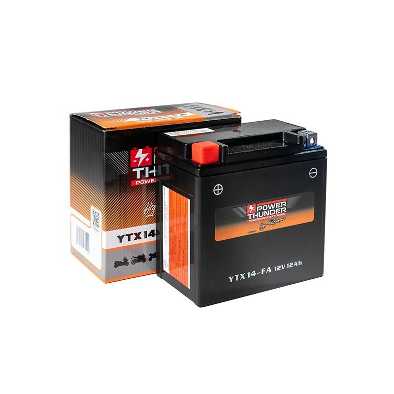 Batterie moto YTX14-BS Power Thunder sans entretien pour stopper les pannes de démarrage
