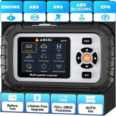 ANCEL AD710 KfzDiagnosescanner ABS SRS MotorBatterietest ABSBlutungen EPB