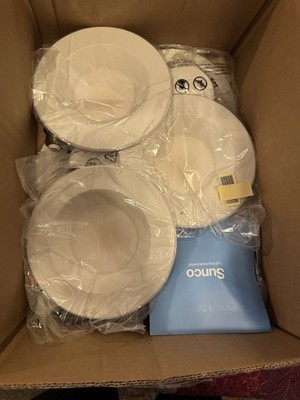 12 Pack Sunco Lighting 5/6 Inch LED Can Lights Retrofit Recessed Lighting Baffle