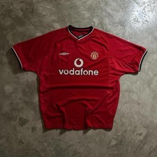 Vintage Umbro 2000/2002 Manchester United Jersey Size XL Vodafone Red
