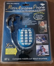 NEW SEALED VTG mini handsfree phone Spectra Phone hands free microphone headset