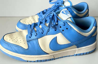 Nike Dunk Low UNC Blue White Men's Size 9 EU 42.5 Retro Leather Sneakers Clean