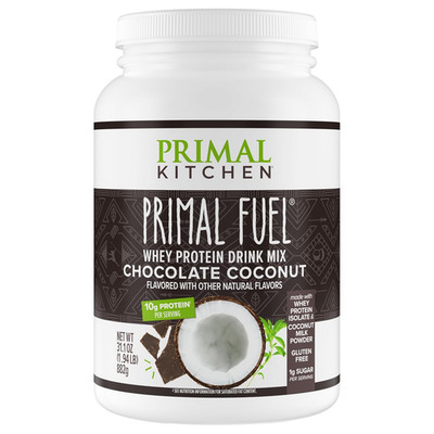 Primal Kitchen Primal Fuel Chocolate Coconut Whey Protein Powder, Gluten and Soy