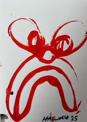 HASWORLD X SLAWN Street POP Art Abstrakter Expressionismus Gemälde GRAFFITI ROT