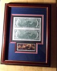Thomas Jefferson Two Dollar Bill and 13 Cent Stamps Framed $2.00 — photo 1