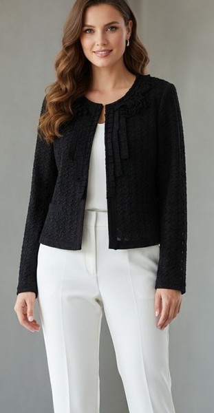 Women Betty Barclay Jacket Black Cotton 34 / XS /