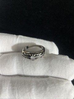 Anello di Fidanzamento Cuori Cromati Zirconi Diamanti Misura 9 99c Asta Senza Riserva