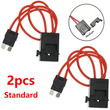 2 Standard Fuse Tap Car Modification ACC Fuse Box Power Socket Holder Extension 