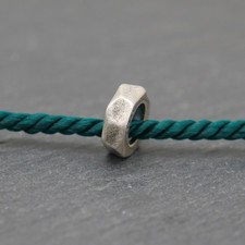 Retro Sterling Silver Rondelle Spacer Bead A5310