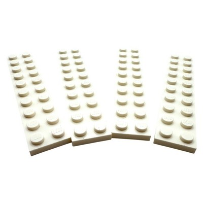 LEGO  4x Platte 2x10 Weiß Original Bauteile MOC 3832 383201 Plate Architecture