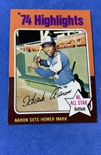 1975 Topps - '74 Highlights Hank Aaron #1
