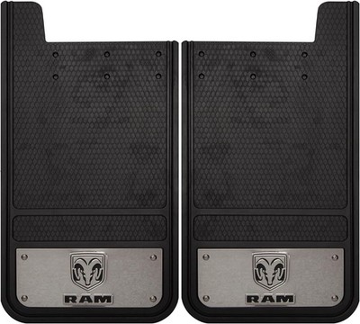 Plasticolor Ram Heavy Duty Rear 12 X 23 Mud Guards, 12'' x 23'' Black 