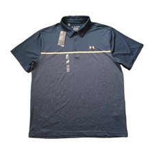 Under Armour The Playoff Polo Shirt Mens XXL Navy Blue Golf Casual NWT