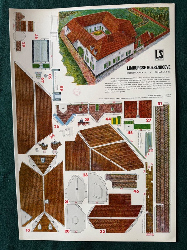 Leon Schuight Bouwplaten Paper Model Limburgse Boerenhoeve Limburg Farm