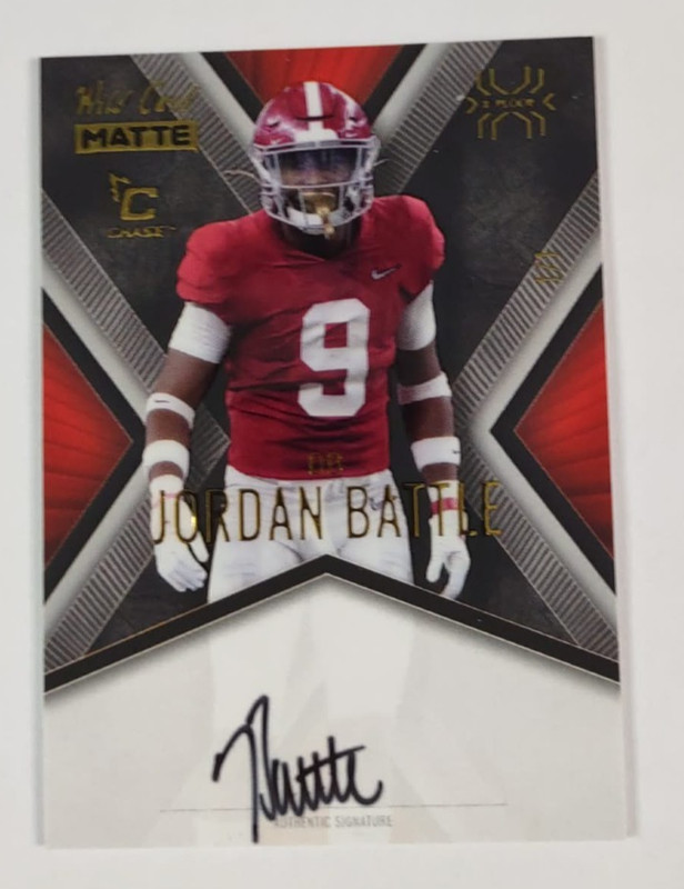 Jordan Battle MXP-A Wild Card Matte 1/1 Auto Football Card NM
