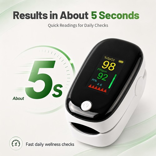 2-In-1 Fingertip Blood Glucose And Oxygen Monitor Spo2 Glucose Meter Pulse Rate - Afbeelding 5 van 9