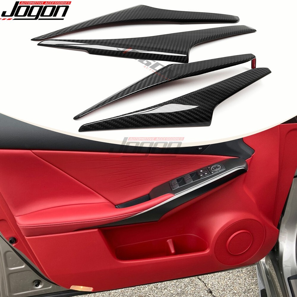 For Lexus IS300 350 500 F SPORT 2021 2022-24 Carbon Fiber Inner Door Panel Cover - Picture 1 of 12